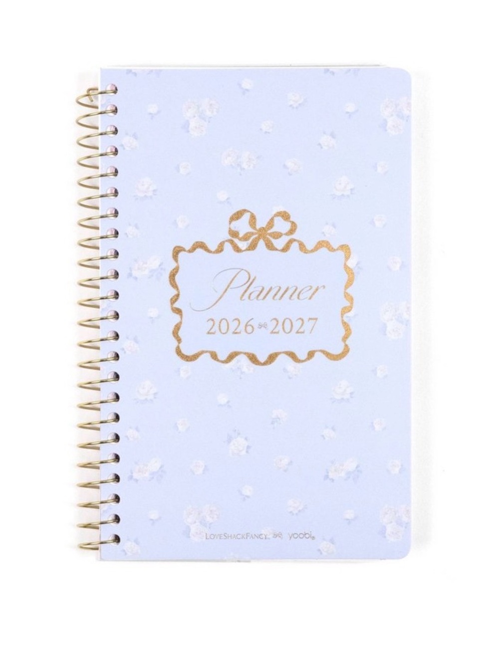 LoveShackFancy Light Blue Floral Student Planner 5"x 8" Breezy Blue